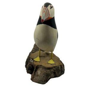 Resin Puffin Sitter Figurine Animal Figure Fratercula